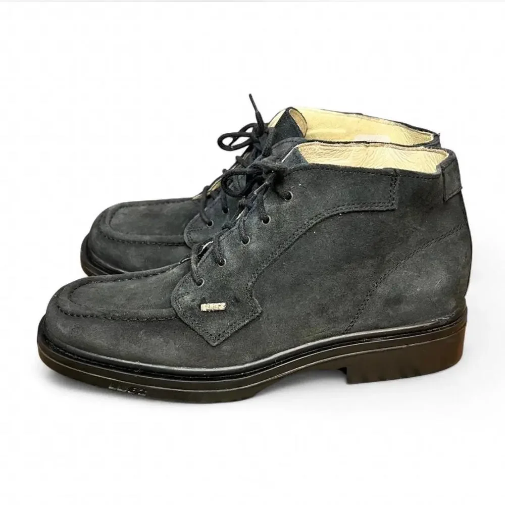Vintage Grunge 90s Lugz Black Suede Boots Mens 11 Made in Spain Y2K Streetwear